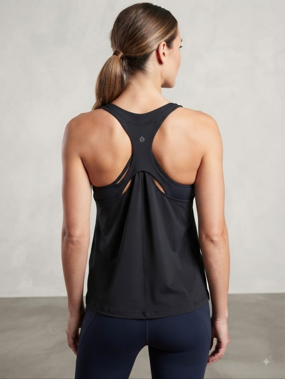 Athleta Ultimate 2-in-1 Support Top Deep Blue Women's Tank Top Size Small